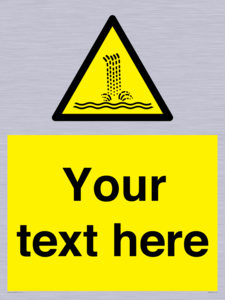 Custom warning artificial waterfall